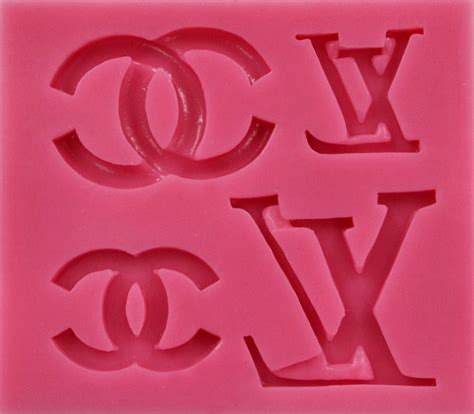 Louis Vuitton Logo Silicone Mold 2 Cavity .